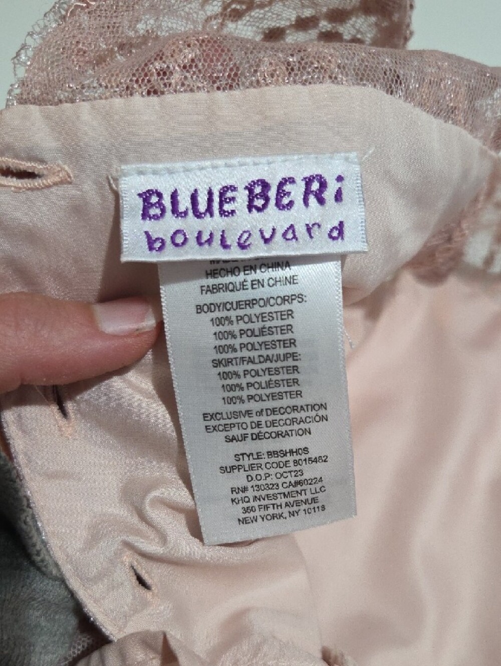 Blueberi Boulevard Pink Lace & Satin Party Dress - Picture 6 of 7